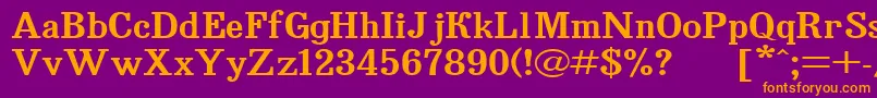 Bruskovaya125 Font – Orange Fonts on Purple Background