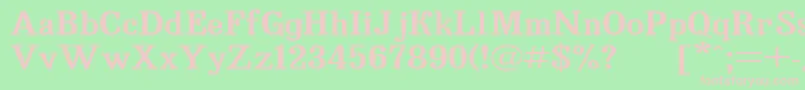 Bruskovaya125 Font – Pink Fonts on Green Background