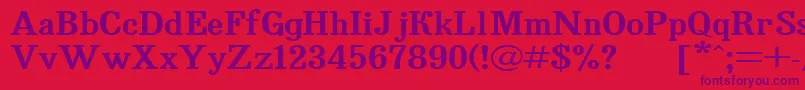 Bruskovaya125 Font – Purple Fonts on Red Background