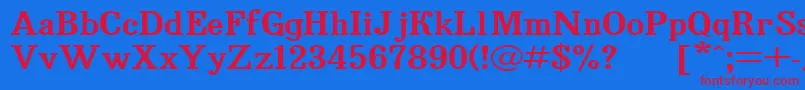 Bruskovaya125 Font – Red Fonts on Blue Background