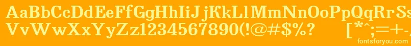 Bruskovaya125 Font – Yellow Fonts on Orange Background