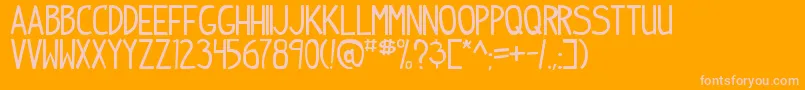 Indiepimptbs-Schriftart – Rosa Schriften auf orangefarbenem Hintergrund