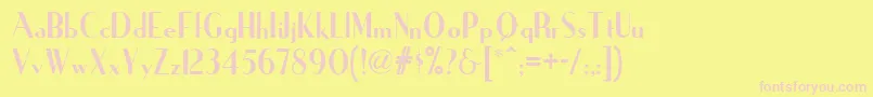 Ironick Font – Pink Fonts on Yellow Background