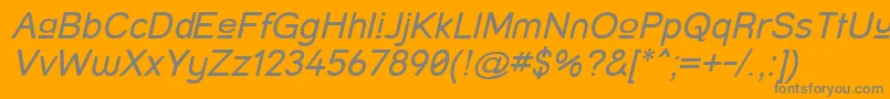 Шрифт StreetUpperItalic – серые шрифты на оранжевом фоне