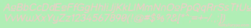 StreetUpperItalic Font – Pink Fonts on Green Background