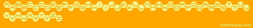 FrauleinHex Font – Yellow Fonts on Orange Background