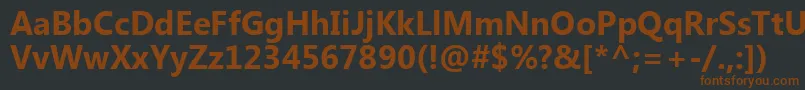 LaoUiРџРѕР»СѓР¶РёСЂРЅС‹Р№ Font – Brown Fonts on Black Background
