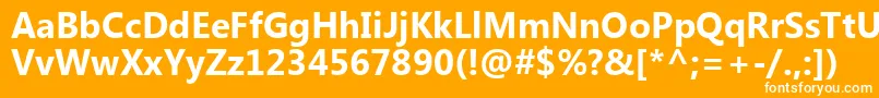 LaoUiРџРѕР»СѓР¶РёСЂРЅС‹Р№ Font – White Fonts on Orange Background