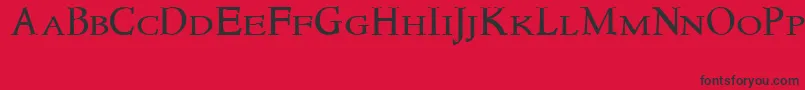Newstylesmallcaps Font – Black Fonts on Red Background
