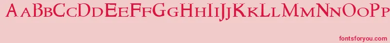 Newstylesmallcaps Font – Red Fonts on Pink Background