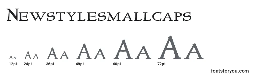 Размеры шрифта Newstylesmallcaps
