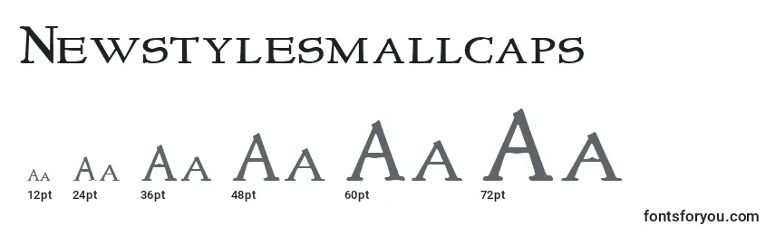 Tamaños de fuente Newstylesmallcaps