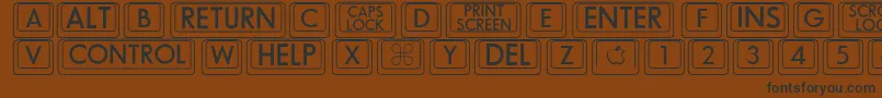 Bigkeycaps Font – Black Fonts on Brown Background