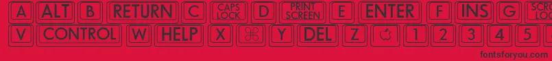 Bigkeycaps Font – Black Fonts on Red Background