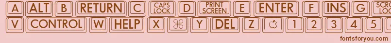 Bigkeycaps Font – Brown Fonts on Pink Background