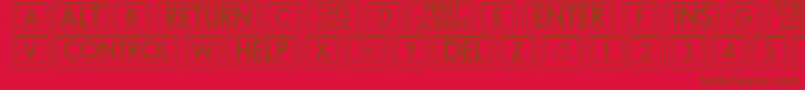 Bigkeycaps Font – Brown Fonts on Red Background