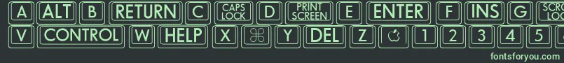 More about Bigkeycaps Font Bigkeycaps Font – Green Fonts on Black Background