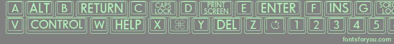 Bigkeycaps Font – Green Fonts on Gray Background