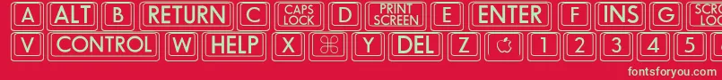 Bigkeycaps Font – Green Fonts on Red Background