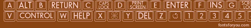 Bigkeycaps Font – Pink Fonts on Brown Background