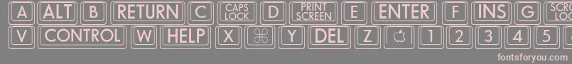 Bigkeycaps Font – Pink Fonts on Gray Background