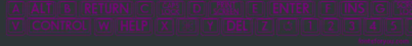 Bigkeycaps Font – Purple Fonts on Black Background