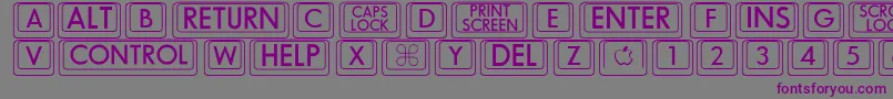 Bigkeycaps Font – Purple Fonts on Gray Background