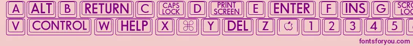 Bigkeycaps Font – Purple Fonts on Pink Background