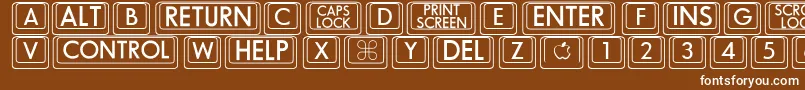 Bigkeycaps Font – White Fonts on Brown Background
