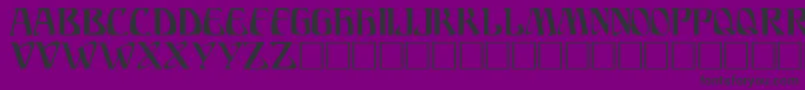 Czcionka AriostoRegular – czarne czcionki na fioletowym tle
