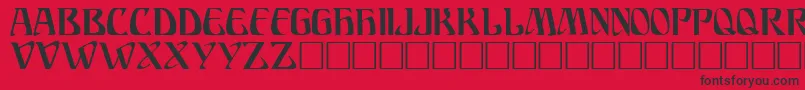 AriostoRegular Font – Black Fonts on Red Background