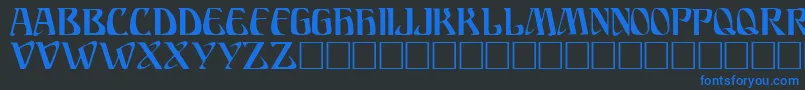 AriostoRegular Font – Blue Fonts on Black Background