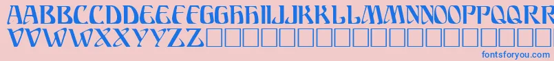 AriostoRegular Font – Blue Fonts on Pink Background