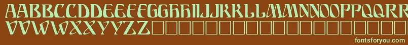 AriostoRegular Font – Green Fonts on Brown Background