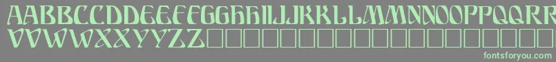 Шрифт AriostoRegular – зелёные шрифты на сером фоне