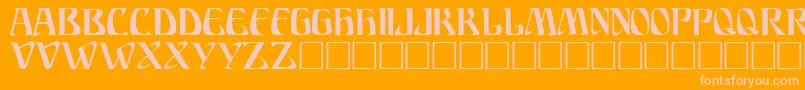 AriostoRegular Font – Pink Fonts on Orange Background