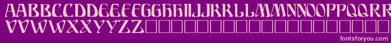 AriostoRegular Font – Pink Fonts on Purple Background