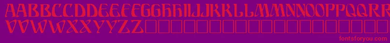 AriostoRegular Font – Red Fonts on Purple Background