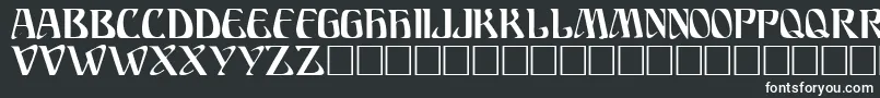 フォントAriostoRegular – 黒い背景に白い文字