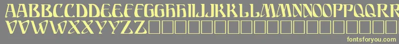 AriostoRegular Font – Yellow Fonts on Gray Background