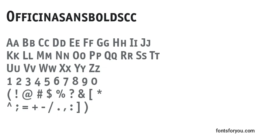 Czcionka Officinasansboldscc – alfabet, cyfry, specjalne znaki