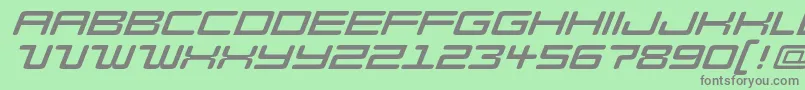 Fonte ModellItalic – fontes cinzas em um fundo verde