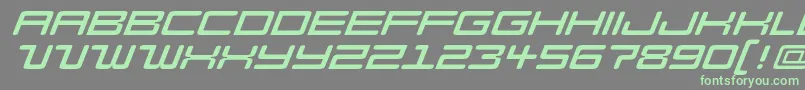 Шрифт ModellItalic – зелёные шрифты на сером фоне