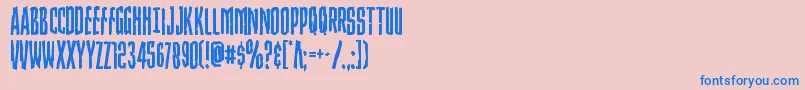 Strangerdanger Font – Blue Fonts on Pink Background