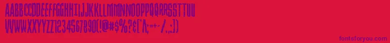 Strangerdanger Font – Purple Fonts on Red Background