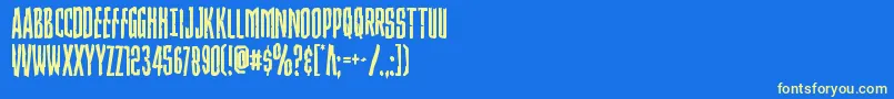 Strangerdanger Font – Yellow Fonts on Blue Background