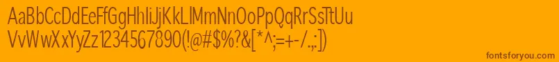 SansibarcxCondensed Font – Brown Fonts on Orange Background
