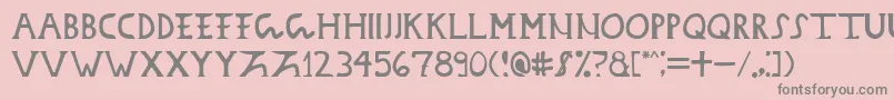 Daciandonarium Font – Gray Fonts on Pink Background