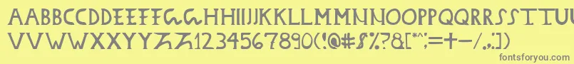 Daciandonarium Font – Gray Fonts on Yellow Background