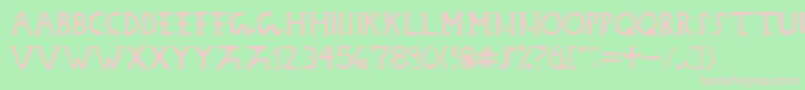 Daciandonarium Font – Pink Fonts on Green Background